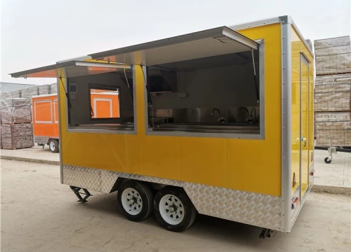 enclosed concession trailer with kitchen equipment